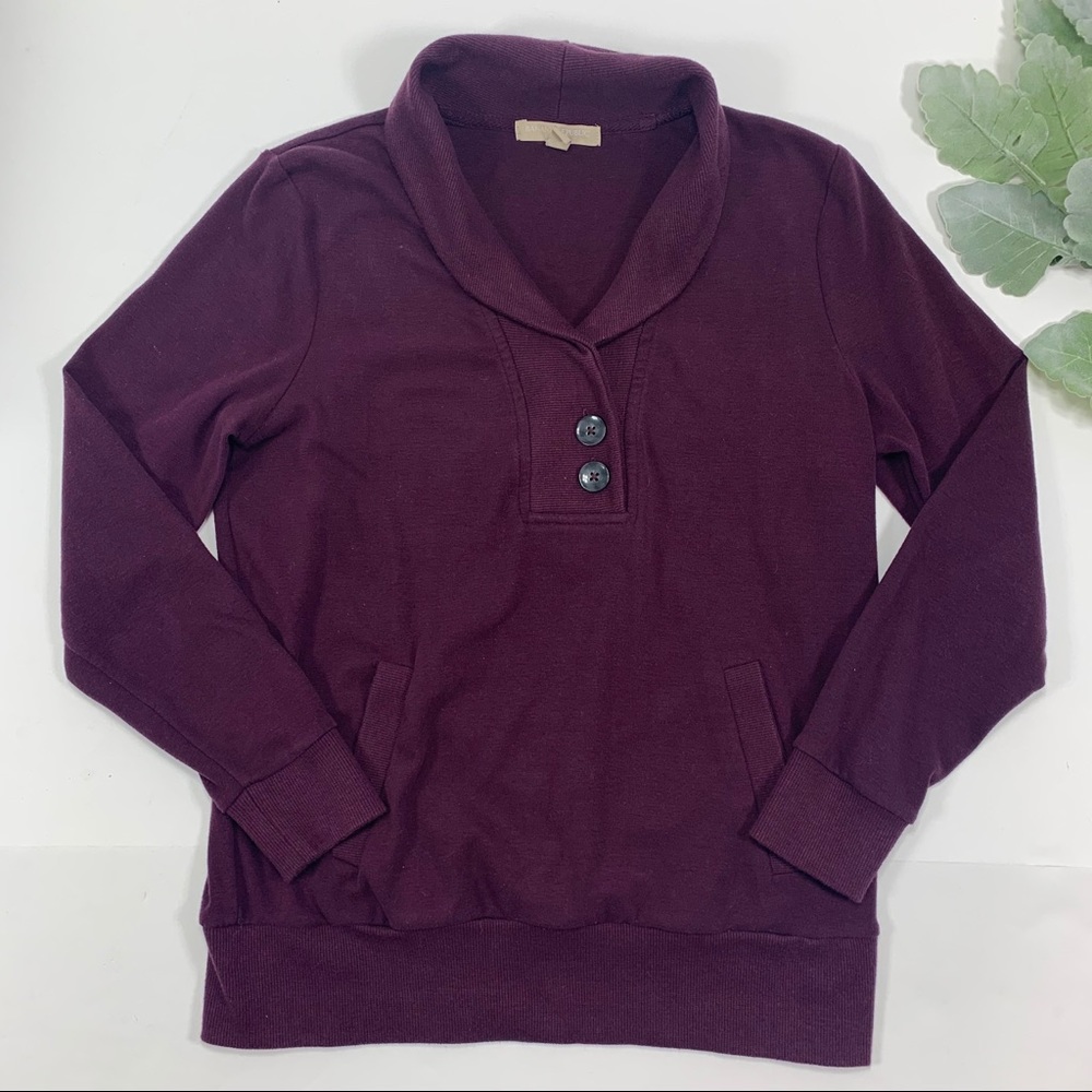 Banana Republic | Plum Sweater with Pockets - Picture 5 of 7